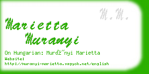 marietta muranyi business card